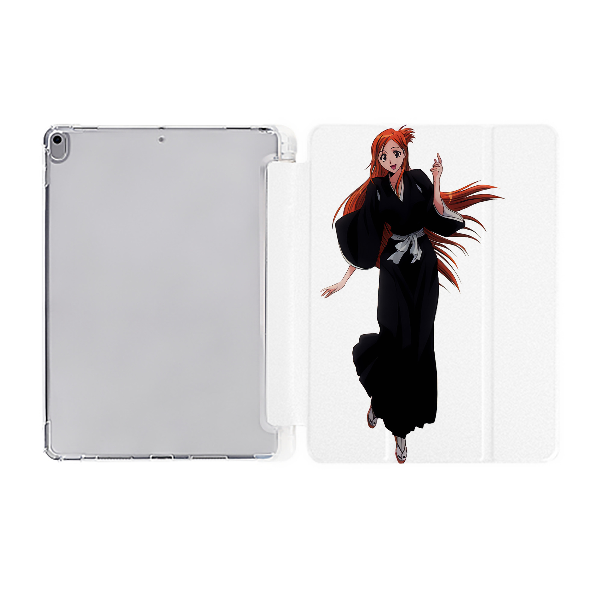 （画像用） ブリーチ 井上織姫（いのうえおりひめ） BLEACH Inoue Orihime IPad ケース ペン収納付き 三つ折りスタンド PUレザー×シリコン 対応機種9.5/10.5/10.9インチ